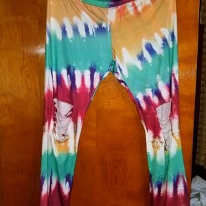 Tie-dye laser cut leggings